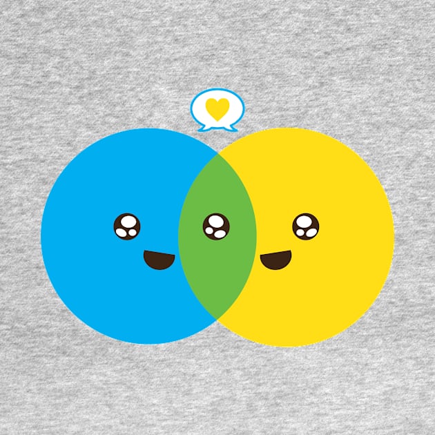 Cute Colorful Valentines Day Venn Diagram by magentasponge